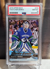 Thatcher Demko Young Guns rookie card #472 2016 - 17 Upper Deck series 2. rookie card picture