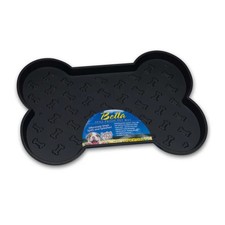 Loving Pets Spill-Proof Bone Shaped Dog Mat Black, 1 Each/Small By Loving Pets