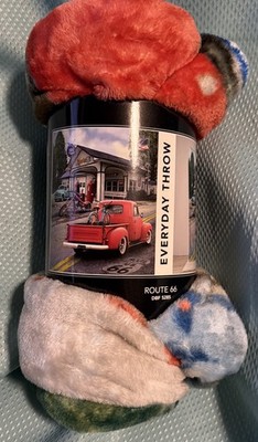 Regal Comfort - Route 66 - Faux Fur Printed Throw Blanket 50''x60''