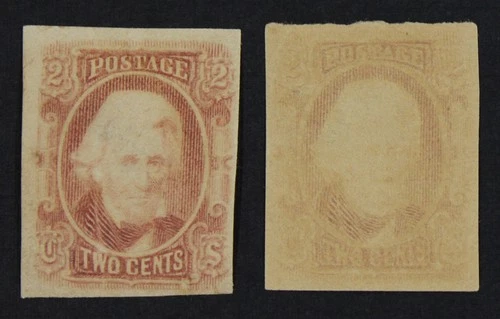 CKStamps: US Stamps Collection CSA Scott#8 Mint 1H OG 1NG Small Thin