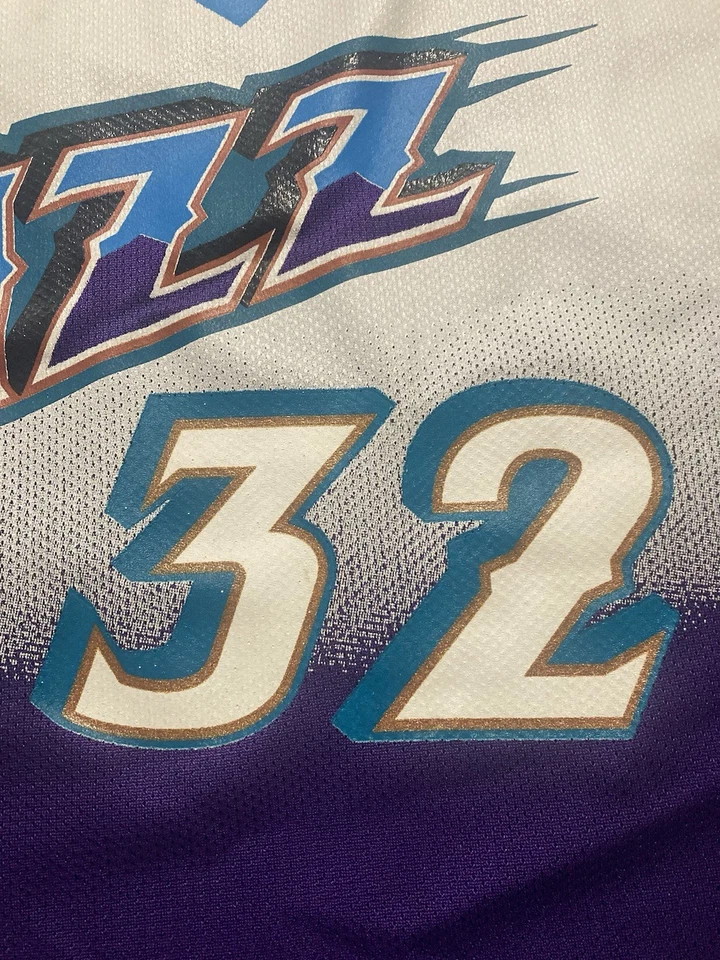 Vintage Champion- Karl Malone- Utah Jazz Jersey (purple) size 44 Large Rare - Image 3 of 4