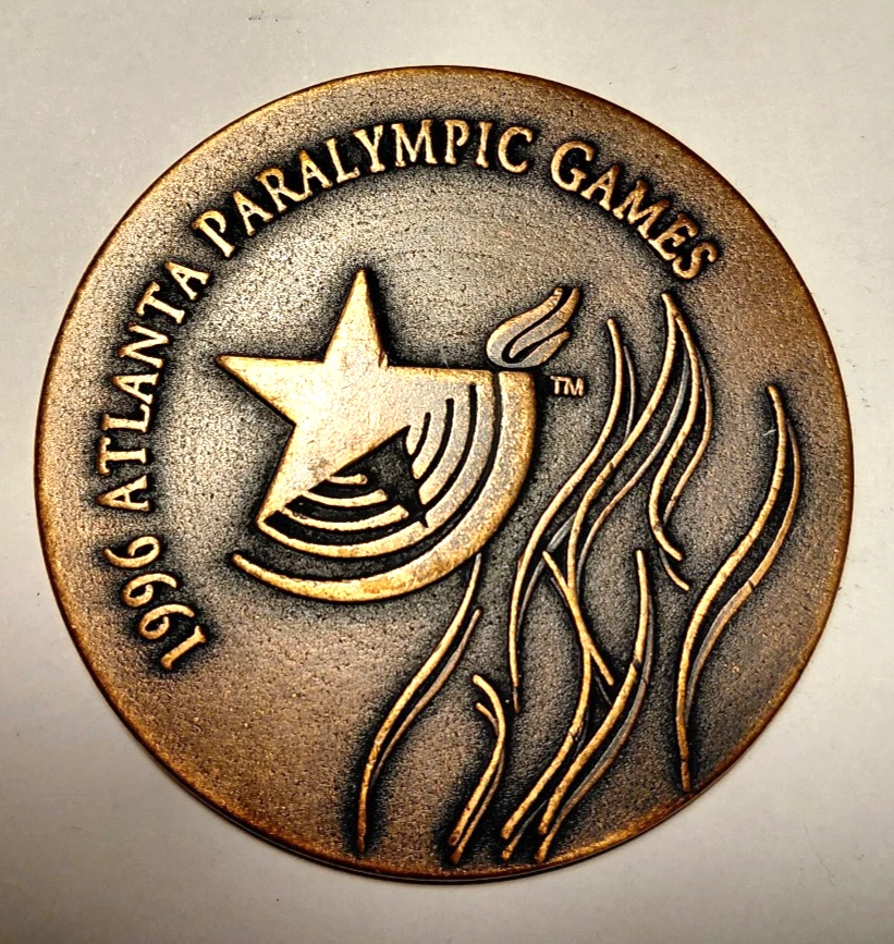 Olympiade, 26. Sommer, Atlanta 1996,Teilnehmermedaille der Paralympics,selten - Bild 1 von 2