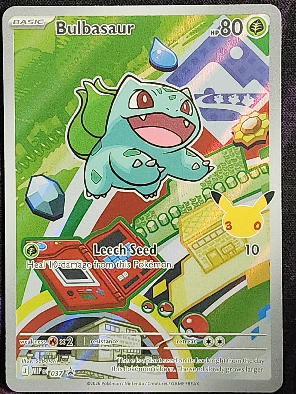 Pokemon Bulbasaur 037 Black Star Promo BSP