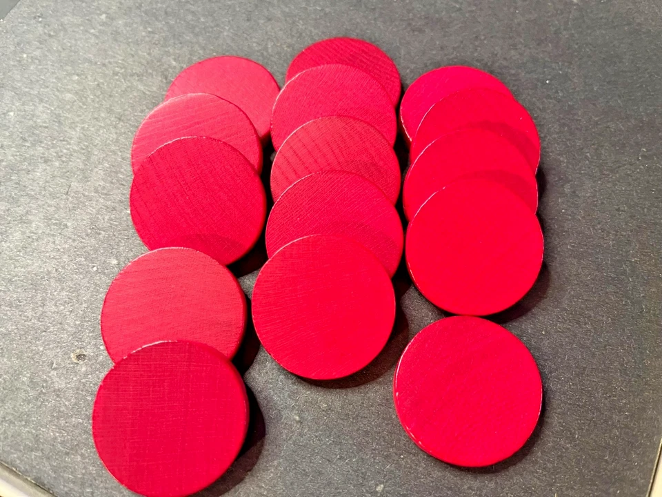 Vintage Backgammon Tokens 1975 Selchow & Righter Game Replacement 30 Pieces - Image 3 of 4