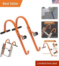 Easy-Install Ladder Roof Hooks - Heavy Duty Steel, 2-Pack for Maximum Support