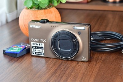  [Near Mint] Nikon COOLPIX S6000 14.2MP Compact Digital Camera Brown From...