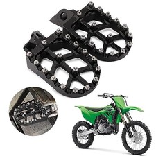 Dirt Bike Foot Pegs Wider Footpegs Foot KX65 KX80 KX85 KX100 KX112 black