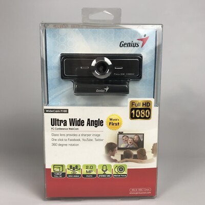 Genius WideCam F100 Ultra Wide Angle PC Conference WebCam Full HD 1080p