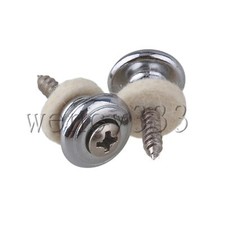 Chrome Guitar Strap Buttons for Acoustic Guitar Bass Pack of 20