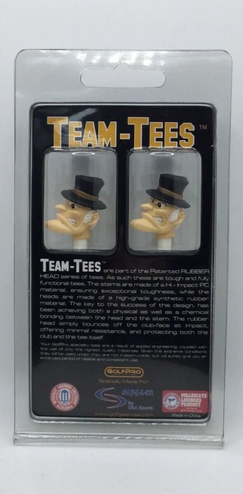 Camisetas de cabeza de goma Wake Forest Demon Deacon Mascot Golf Pro, 6 camisetas de golf en total ⛳🏈 Foto 3 de 3