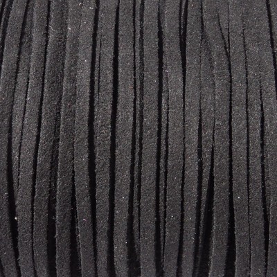 3m fil suédine noir 3x1mm corde suède daim velvet textile collier bracelet *C27