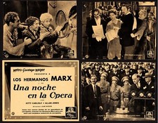 A Night at the Opera 1936 24 Spanish Title & Lobby Cards F/VF Marx Brother's