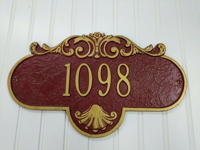 Vintage Cast Aluminum Street House Number 1098 Sign From a ...
