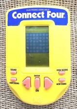 Vintage 1995 Connect Four Electronic Hand Held Game Working Milton Bradley