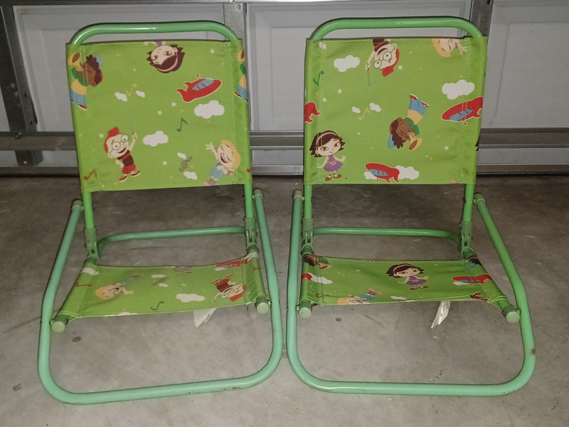 💥 Disney's LITTLE EINSTEINS Kid's Beach Chair Set Lot Camp Girl's Boy's Rocket