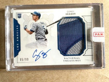 2016 National Treasures Auto Patch Corey Seager RC Rookie #5/99 Jersey # 1 of 1!
