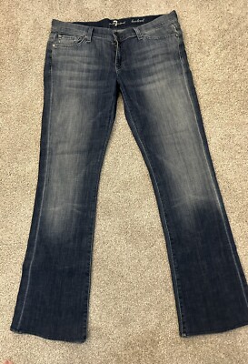 7 For All Mankind Bootcut Jeans Women's Size 30 Y2K Distressed Whiskered