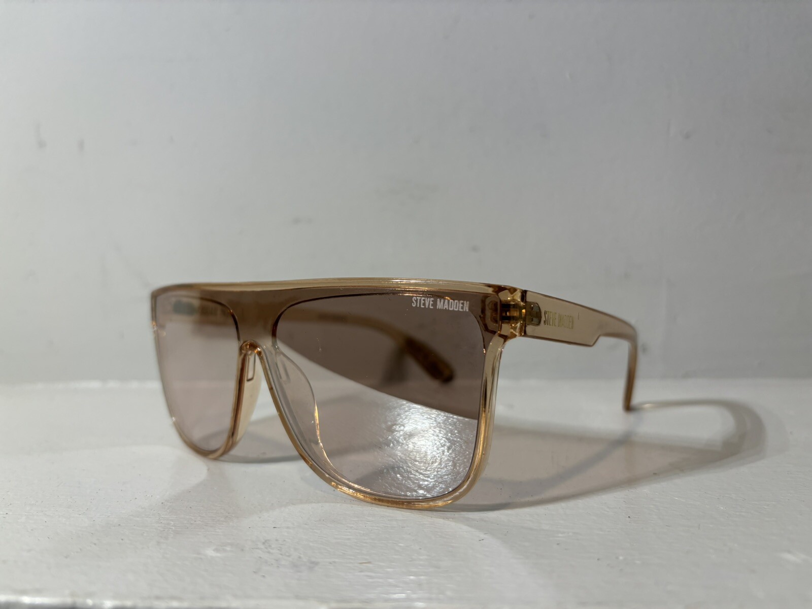 Women's Sunglasses Oversized Square Frame Steve Madden LUZON Flesh