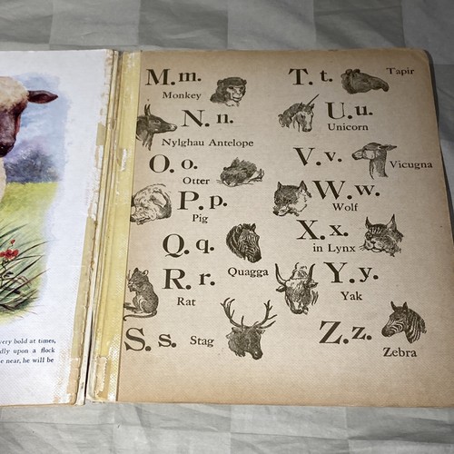 Rare 1912 1st Edition Our Four Footed Friends Farm Animals Linen No. 800 - Picture 7 of 8