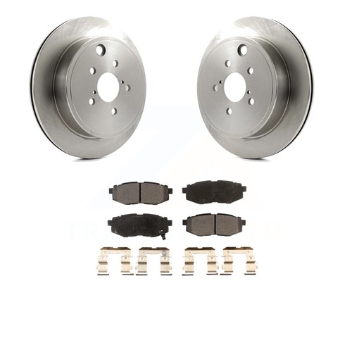 AM Autoparts Rear Ceramic Brake Pads & Rotors Kit For Subaru Crosstrek, Forester, Impreza