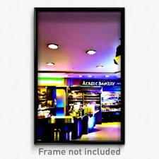 Pixel Art Poster - Acidic Bakery (8 Bit Psychedelic Trippy Video Game Print)