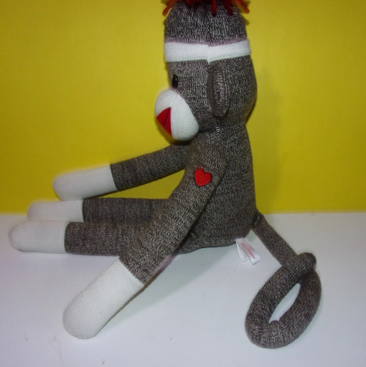 Classic Gray Sock Monkey Plushland Stuffed Plush 21