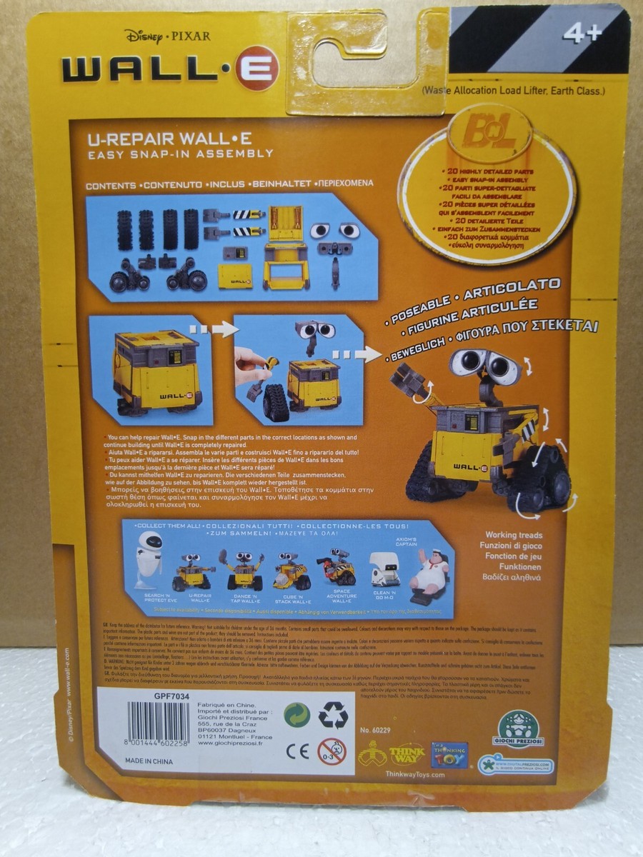 Disney Pixar WALL-E U-Repair Wall-E Thinkway Toys Original