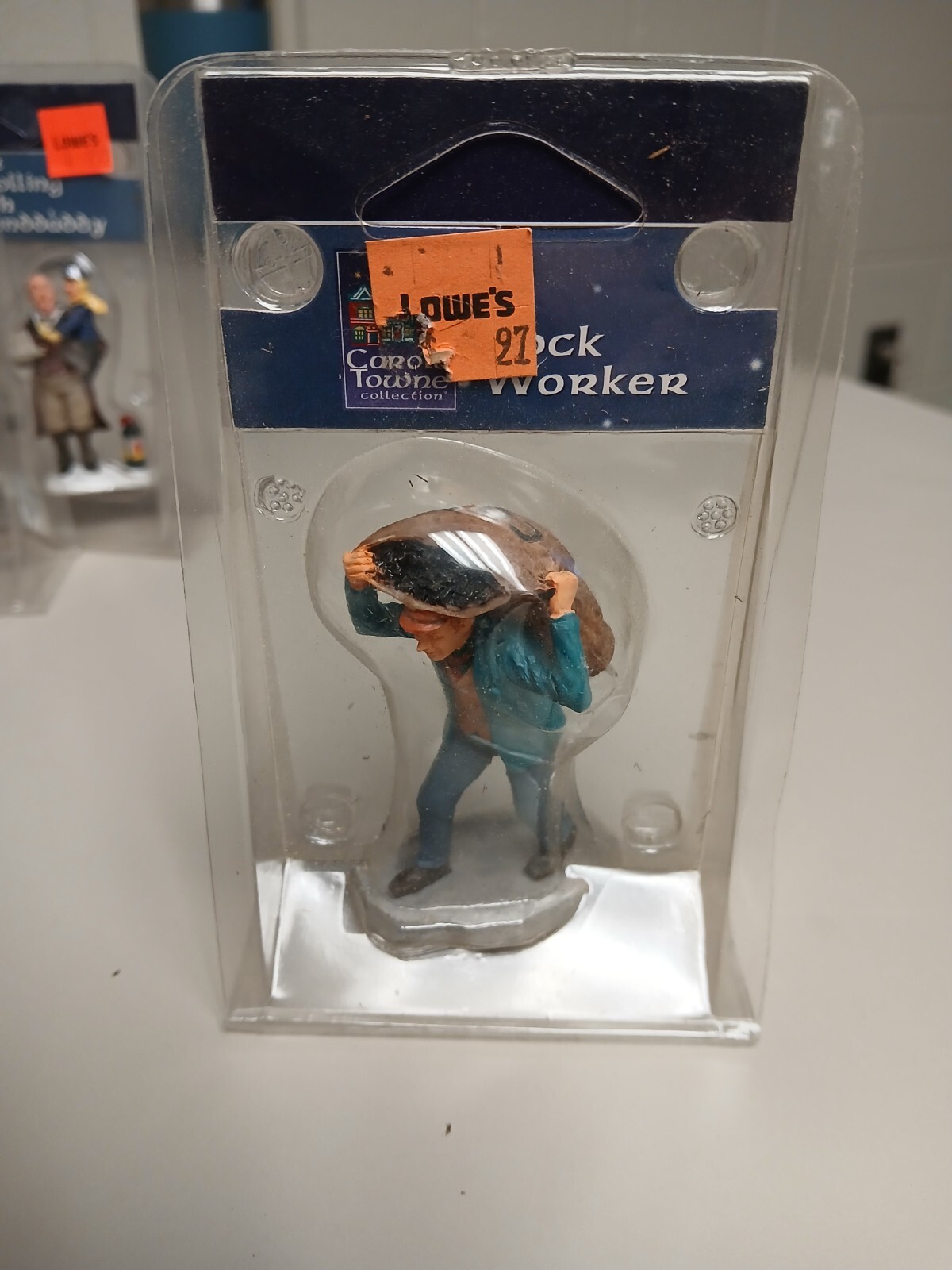 Lemax Retired 2001 Dock Worker Carole Towne Figurine NOS #12487A