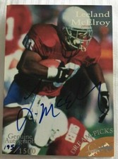 Leeland McElroy Texas A&M Football Genuine Article Autograph Rookie Card Arizona. rookie card picture