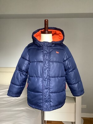 Old Navy boys Navy Shiny Puffer Winter Jacket Fleece Lined 5T