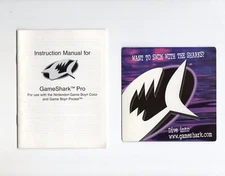 Gameshark Pro Gameboy Color GBC Pocket Insert / Manual + Registration Card