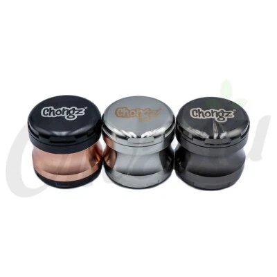 Chongz Ella's Choice 60mm 4 Part Metal Herb Grinder With Mesh Sift Spoon