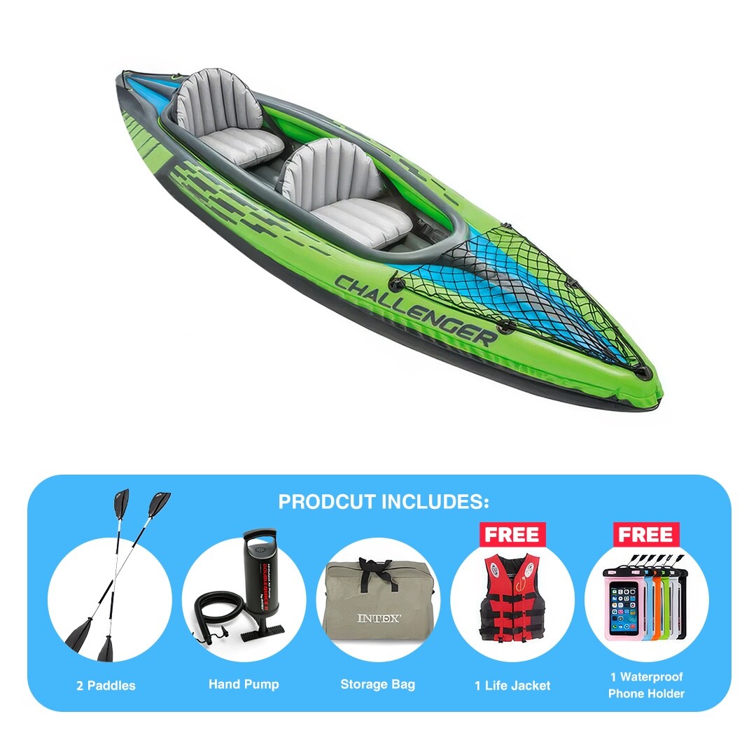 Bomba de aire inflable con paletas de aluminio para kayak Intex Explorer K2