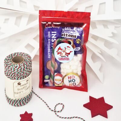 Personalisierte Weihnachten heiße Schokolade Abend Box Strumpf Füller Geschenk klein