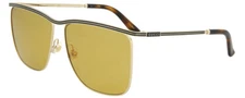 GUCCI GG0821S-003 Unisex Square Sunglasses Gold Black Brown Tortoise/Amber 62 mm