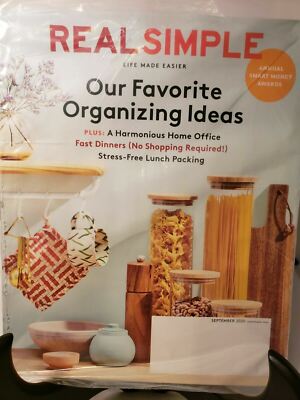 REAL SIMPLE LIFE MADE EASIER SEPTEMBER 2020 .EW MAGAZINE OUR FAVORITE IDEA