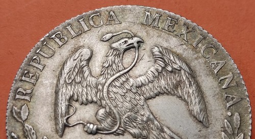 @WOW@ MEXICO City 8 REALES 1889 Mo MH CAP RAYS SILVER COIN KM#377.10 PLATA - Picture 4 of 10