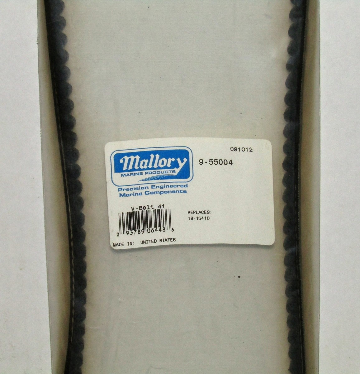 NEW MALLORY MARINE PRODUCTS BOAT V-BELT PART NO. 9-55004 | eBay