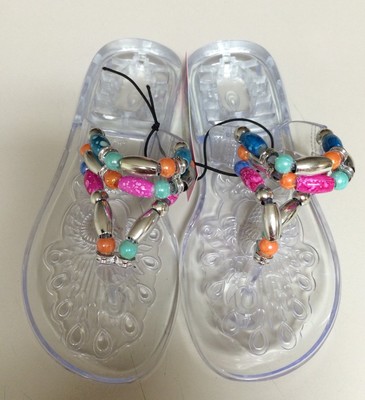 clear jelly thong sandals