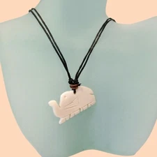 WHOLESALE LOT 20PCS Elephant Faux Bone Pendant Necklaces Adjustable