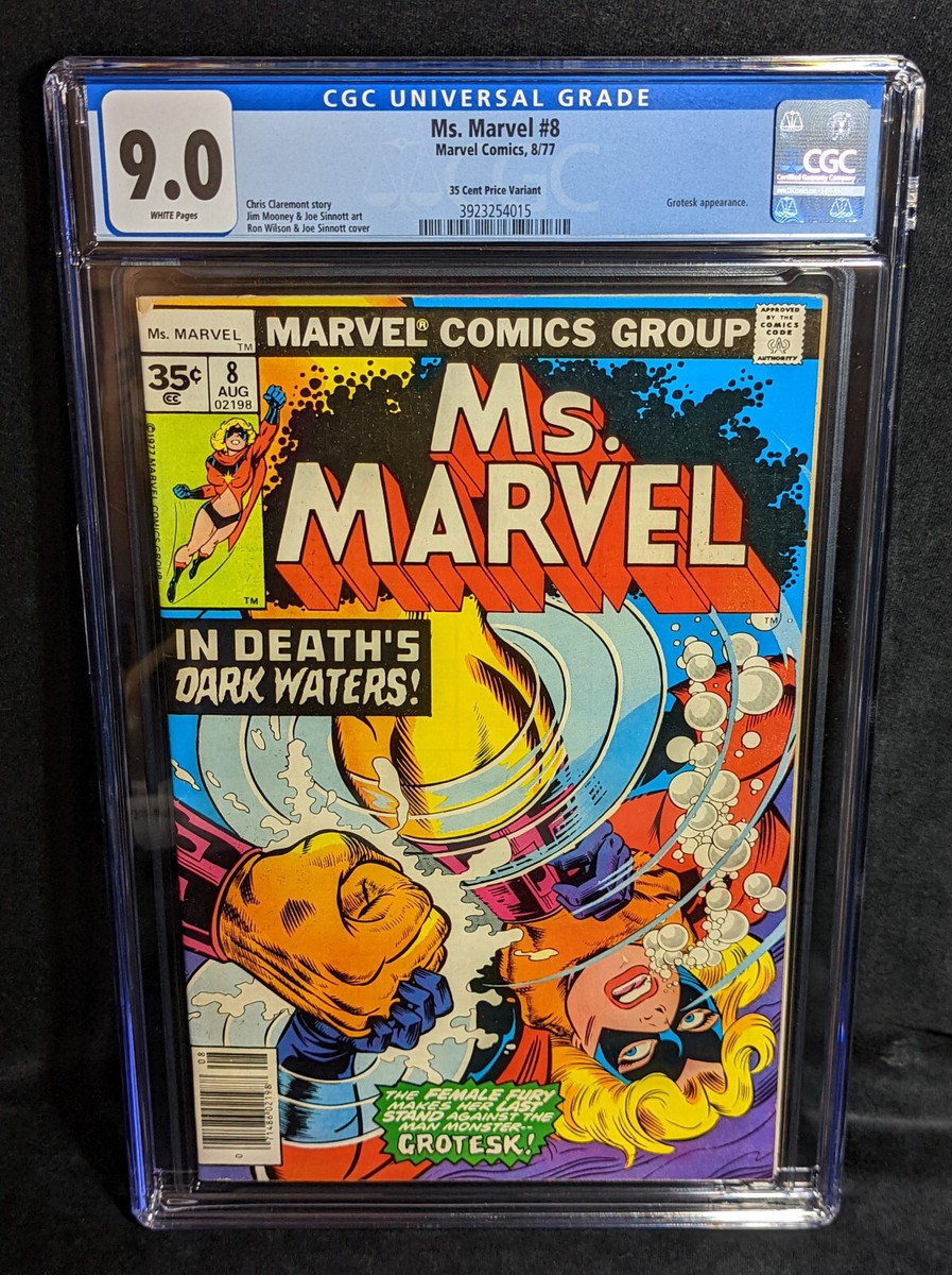 Ms. Marvel # 8 - 35 Cent Price Variant - CGC 9.0 WHITE Marvel 