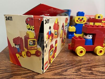 LEGO DUPLO Vintage Classic Vehicles Blocks Figures LOT With Boxes