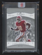 2001 DONRUSS CLASSICS TONY GONZALEZ AUTOGRAPH #ED 06/10  SUPER RARE  CHIEFS HOF