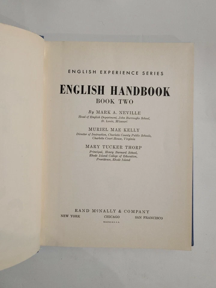 English Handbook Book Two - Neville, Kelly, Thorp - 1942 - Image 3 of 4