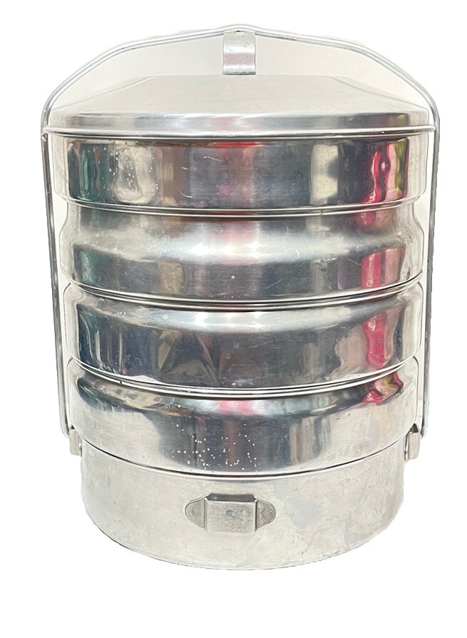 Regal ware Picnic Pack Stacking Aluminum Pans Camping Lunch 5 Tier
