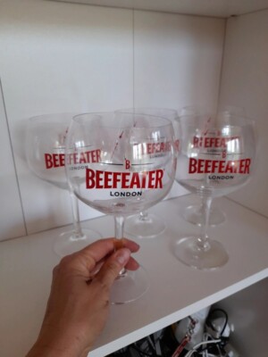 5er Set Beefeater London Pink Gin Kristallglas Gläser 58,8cl