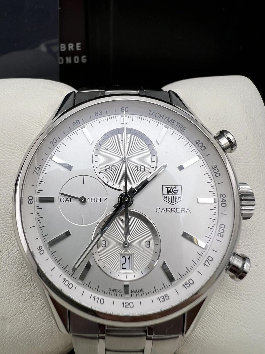 TAG Heuer Carrera Calibre 1887 41mm Chronograph Silver Dial TAG Heuer Carrera Calibre 1887 41mm Chronograph Silver Dial