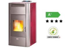 TERMOSTUFE STUFA A PELLETS QUEEN IDRO 24 POTENZA 21,96 Kw - CM.64x57xH127