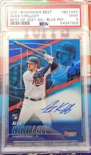 2021 Bowmans Best of 21' Alex Kirilloff RC Blue Refractor Auto /150 PSA 9 Twins