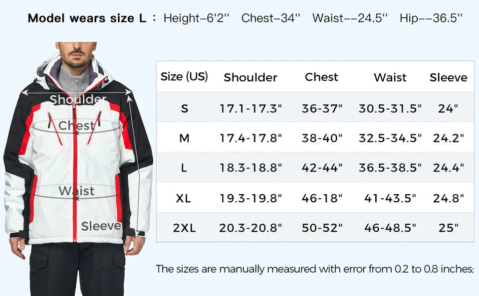 Chaqueta de esquí para hombre Skieer impermeable abrigo de invierno a prueba de viento chaquetas de snowboard Foto 3 de 4